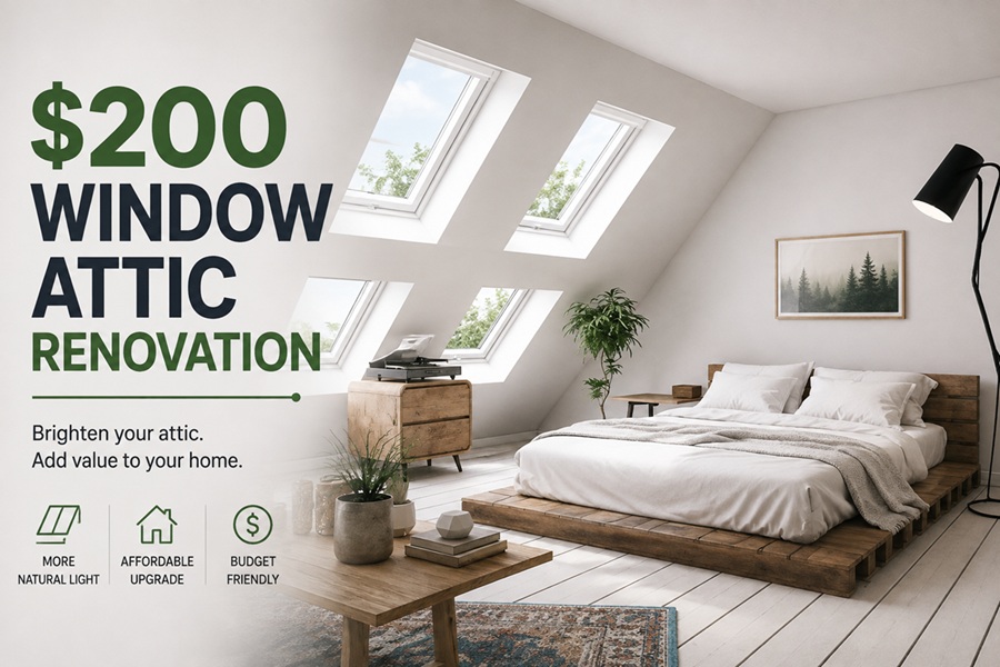 The $200 Window Attic Renovation: Big Impact on a Budget