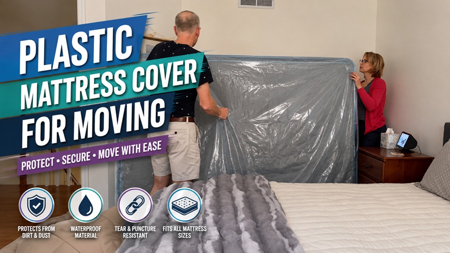 plastic mattress cover for moving