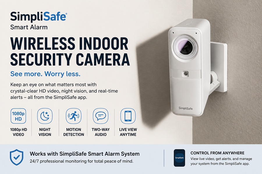 SimpliSafe Smart Alarm Wireless Indoor Security Camera: What to Know